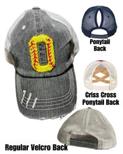 Load image into Gallery viewer, Custom Softball Number Hats