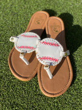 Load image into Gallery viewer, Baseball Thong Sandals