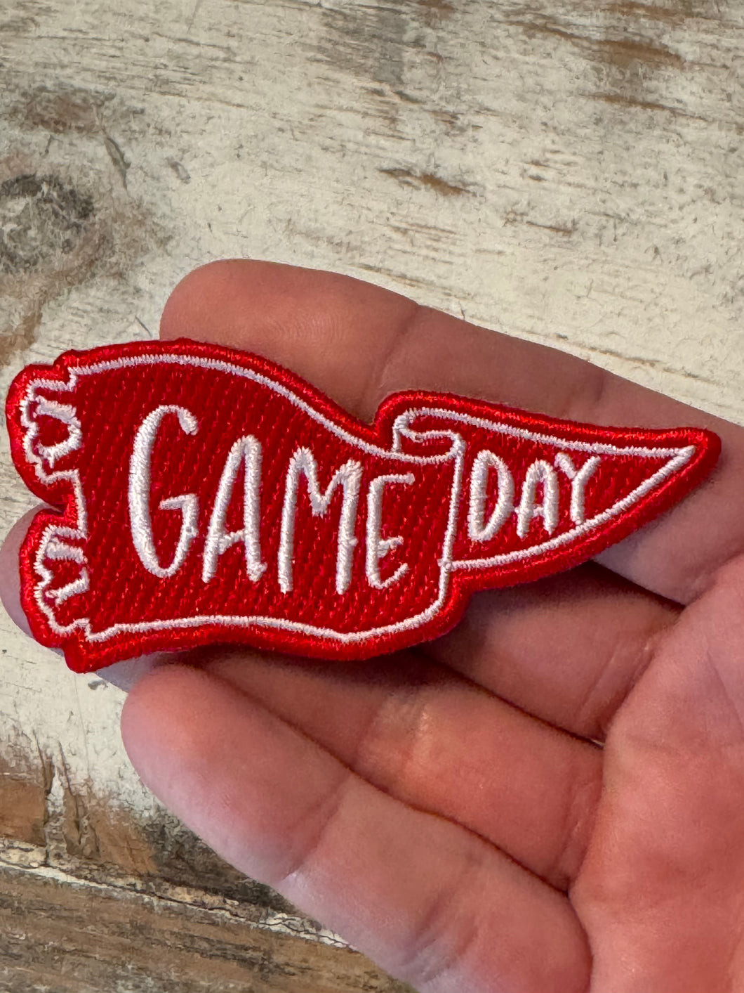 Game Day Pennant Iron On Patches