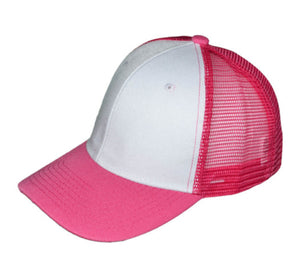 Pink Bobcat Patch Trucker Hats