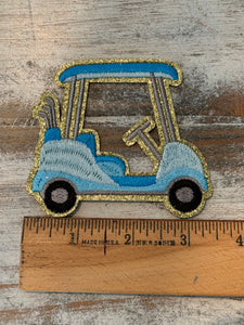 Golf Cart Iron On Patches