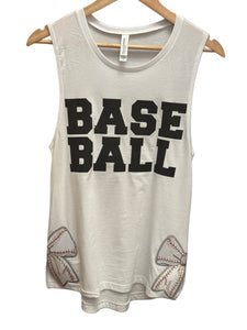 Baseball Bow Hem Tank Top