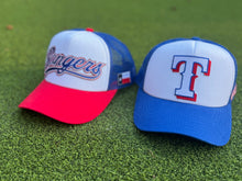 Load image into Gallery viewer, Texas Rangers Baseball Patch Trucker Caps