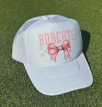 Load image into Gallery viewer, Pink Bows Trucker Hat (Bobcats &amp; Eagles)