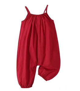 Red Baseball Romper