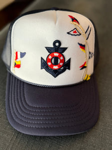 Nautical Sailboat Themed Trucker Hats