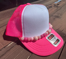 Load image into Gallery viewer, Pink Bubble Gum BEAD CHAINS for Trucker Hats