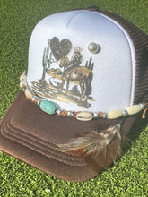 Load image into Gallery viewer, Feathered Cowgirl Trucker Hat