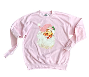 Pink Vintage Santa Sweatshirt