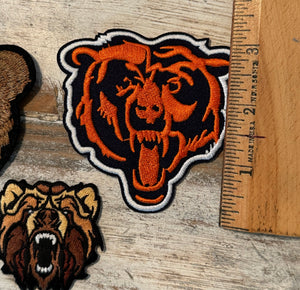 Bear Mascot Iron On Patches