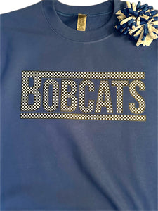 Checkered Bobcats Sweatshirt (Adult & Youth)