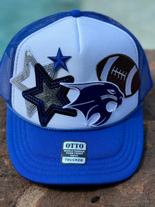 YOUTH Bobcat Trucker Hat in Royal Blue