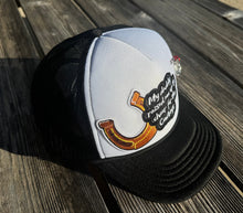 Load image into Gallery viewer, My Daddy Raised Me Up To Cheer On The Cowboys Trucker Hat
