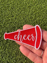 Load image into Gallery viewer, Large Megaphone Cheer Game Day Iron On Patches