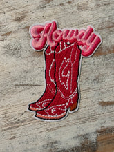 Load image into Gallery viewer, Pink Cowboy Boot Iron On Patches