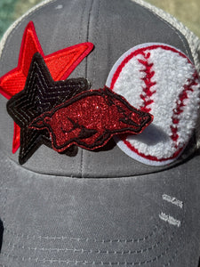 Razorback Game Day Patch Ponytail Hat