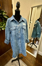 Load image into Gallery viewer, Bobcat Football Denim Shirt