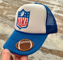 Load image into Gallery viewer, Mama Football Ponytail Trucker Patch Cap