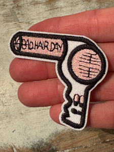 Hair Dryer Iron On Patch