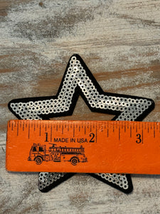 Metallic Star Iron On Patches