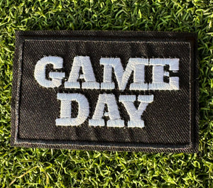 Black & White Game Day Iron On Patches