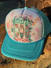 Load image into Gallery viewer, Glitter Coastal Cowgirl Trucker Hat