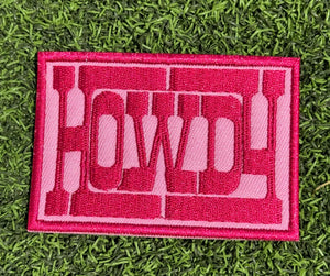 Howdy Iron On Patches