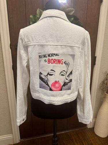 Being Normal is Boring Denim Jacket
