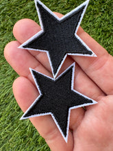 Load image into Gallery viewer, Black Star Iron On Patches (Set of 2)