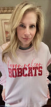 Load image into Gallery viewer, Pink Out Faux Glitter Bobcats Sweatshirt