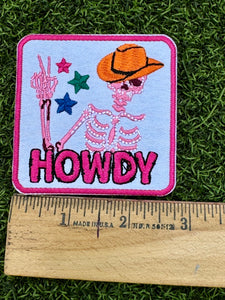 Howdy Iron On Patches