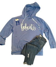 Load image into Gallery viewer, Distressed Blue Bobcats Hoodie