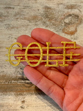 Load image into Gallery viewer, Gold &amp; Plaid Golf Iron On Patches