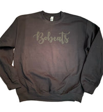 Load image into Gallery viewer, Black on Black BOBCATS Puff Sweatshirt