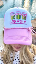 Load image into Gallery viewer, Dill With It Pickle Trucker Hat