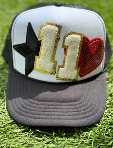 Baseball Number Patch Trucker Hats (CUSTOM)