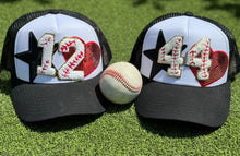 Load image into Gallery viewer, Baseball Number Patch Trucker Hats (CUSTOM)