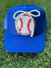 Load image into Gallery viewer, Bows &amp; Baseball Patch Trucker Caps