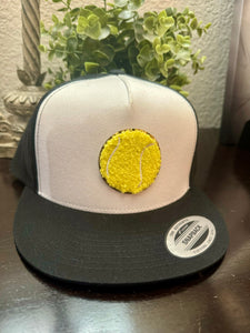 Tennis Ball Chenille Patch Caps