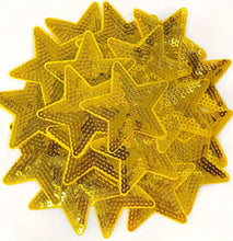 Load image into Gallery viewer, Pink &amp; Yellow Star Iron On Patches
