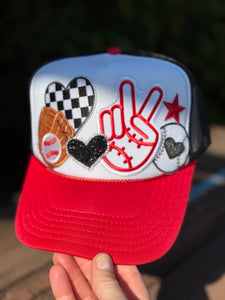 Baseball Patch Trucker Hats (Various Options)