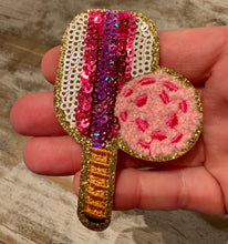 Load image into Gallery viewer, Sequined Pickle Ball Iron On Patches