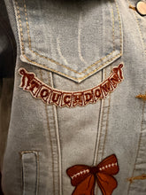 Load image into Gallery viewer, Football Touchdown Patch Denim Jacket
