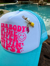 Load image into Gallery viewer, In The River Getting Tipsy Trucker Hat