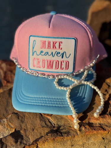 Pearled Bow Make Heaven Crowded Hat