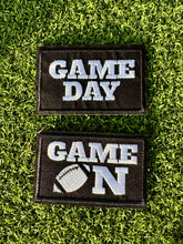 Load image into Gallery viewer, Black &amp; White Game Day Iron On Patches