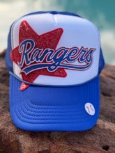 Load image into Gallery viewer, Texas Rangers Baseball Patch Trucker Caps