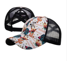 Load image into Gallery viewer, Western Style Criss Cross Ponytail Baseball Hats