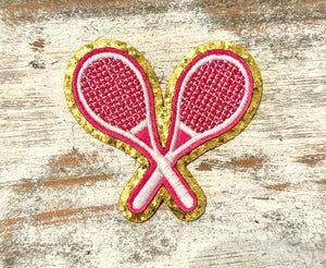 Tennis Themed Iron On Patches