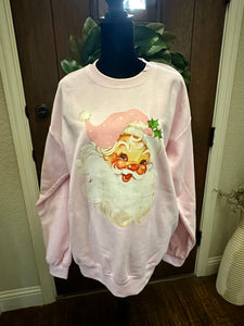 Pink Vintage Santa Sweatshirt